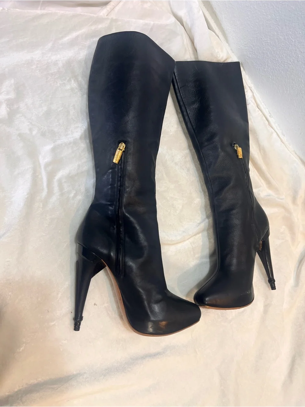 Roberto Cavalli Black Over-the-Knee Stiletto Boots
